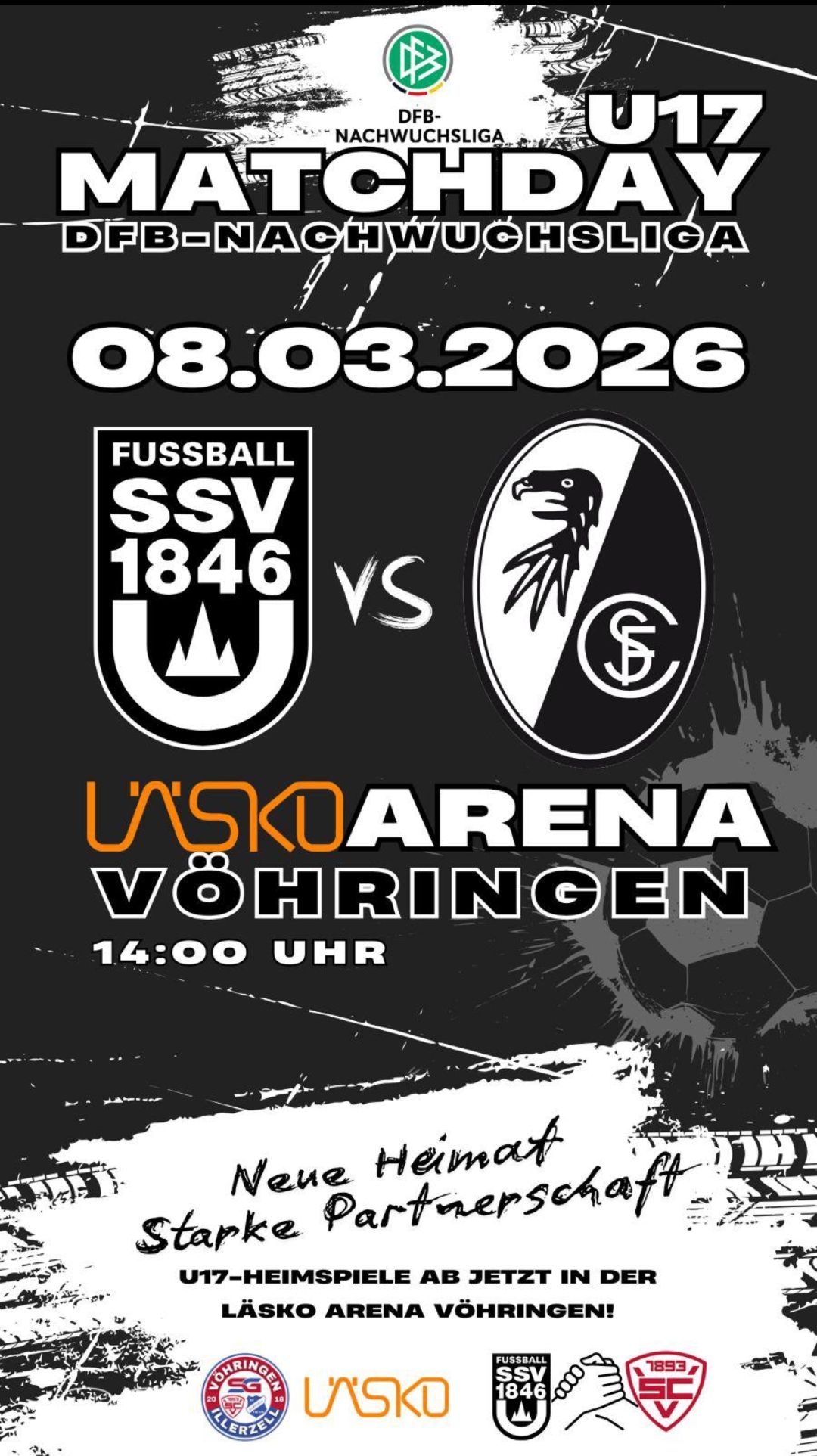 SSV Ulm 1846 Fussball - SC Freiburg in 89269 V�hringen, L�SKO-Arena